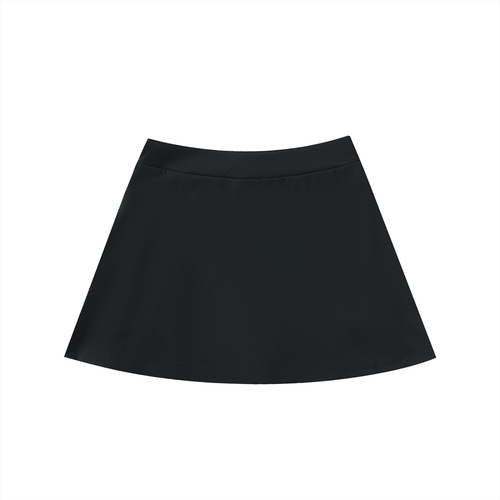 High-Waist Pocketed A-Line Skirt