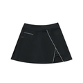 High-Waist Pocketed A-Line Skirt