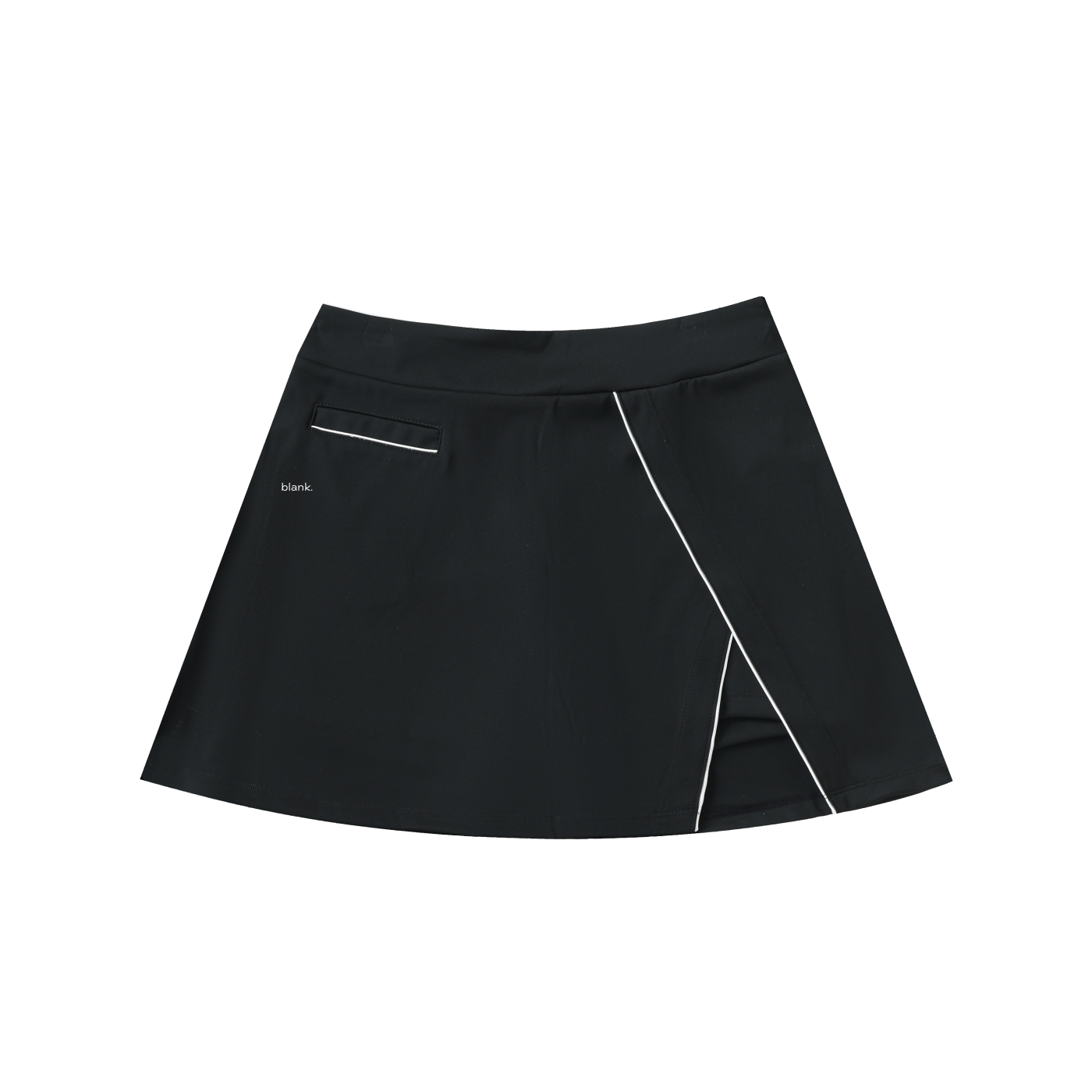 High-Waist Pocketed A-Line Skirt